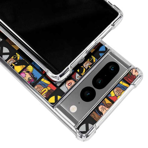 Marvel X-Men Pattern Google Pixel 7 Pro Clear Case